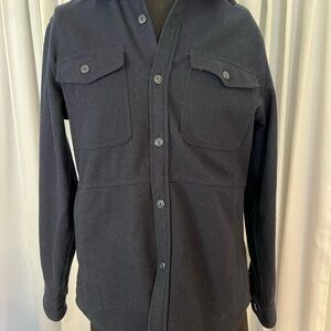 Brooks Brothers Black/navy wool  Button-Up Jacket